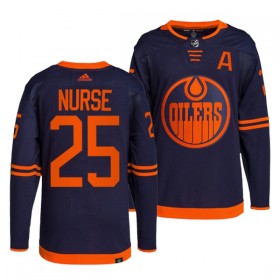 Män Ishockey Edmonton Oilers tröja Darnell Nurse 25 Adidas Navy Tredje Authentic